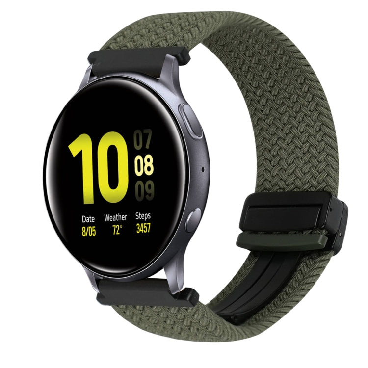20mm Magnetic Buckle Braided Watch Strap, For Samsung Galaxy Watch Active 2, For Samsung Galaxy Watch 3 41mm