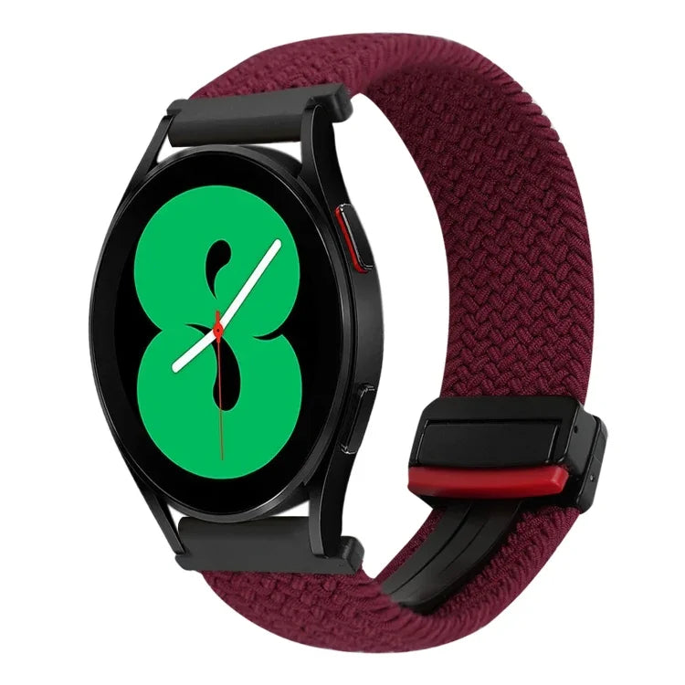 20mm Magnetic Buckle Braided Watch Strap, For Samsung Galaxy Watch 4, For Samsung Galaxy Watch 4 Classic