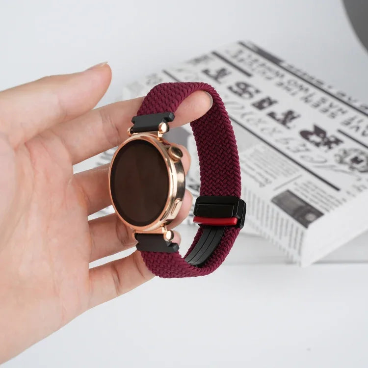 20mm Magnetic Buckle Braided Watch Strap, For Samsung Galaxy Watch 4, For Samsung Galaxy Watch 4 Classic