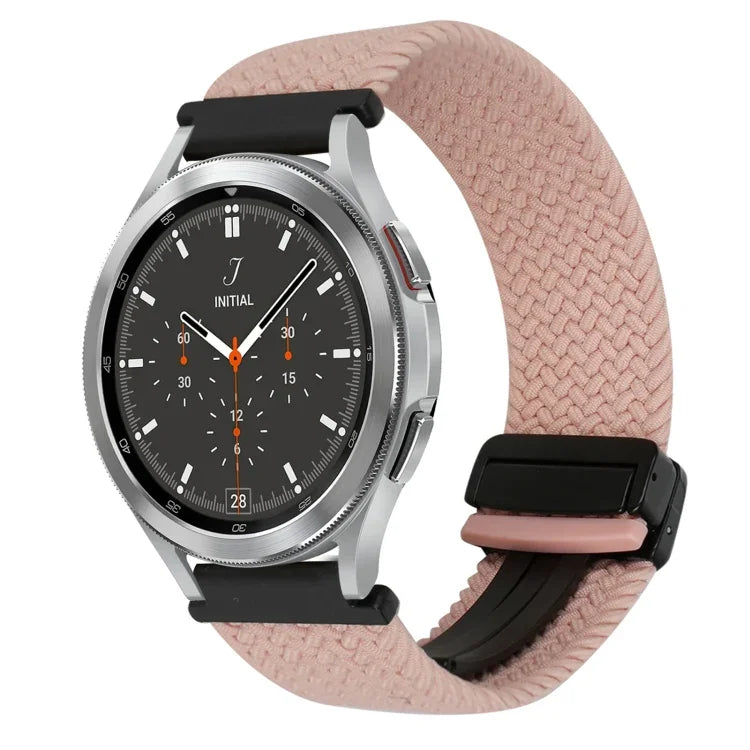 20mm Magnetic Buckle Braided Watch Strap, For Samsung Galaxy Watch 4, For Samsung Galaxy Watch 4 Classic