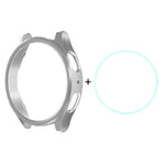 ENKAY Hat-Prince Electroplated Hard PC Case + 0.2mm 9H Glass Screen Protector, For Samsung Galaxy Watch7 44mm, For Samsung Galaxy Watch7 40mm
