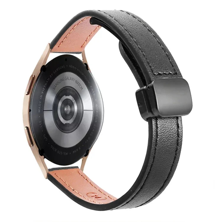 Slim Magnetic Buckle 20mm Microfiber Leather Watch Band, For Samsung Galaxy Watch 4  40 / 44mm, For Samsung Galaxy Watch 4 Classic 42 / 46mm