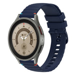 Wavy Dotted Stitched 20mm Silicone Watch Band, For Samsung Galaxy Watch 5 40 / 44mm, For Samsung Galaxy Watch 5 Pro 45mm, For Samsung Galaxy Watch 4 40 / 44mm, For Samsung Galaxy Watch 4 Classic 42 / 46mm