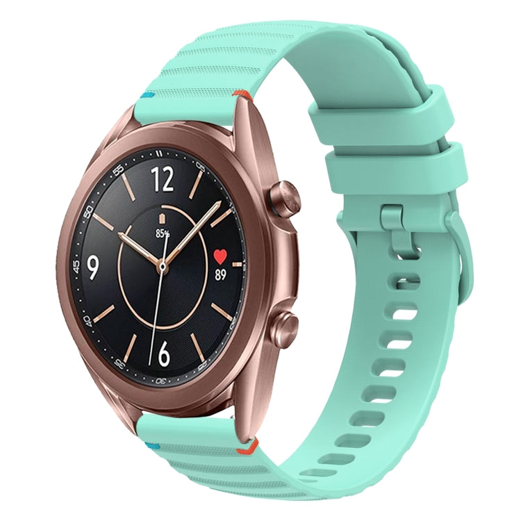 Wavy Dotted Stitched 20mm Silicone Watch Band, For Samsung Galaxy Gear Sport, For Samsung Galaxy Watch Active 2, For Samsung Galaxy Watch3 41mm, For Samsung Galaxy Watch Active