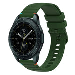 Wavy Dotted Stitched 20mm Silicone Watch Band, For Samsung Galaxy Watch 42mm, For Samsung Gear S2 Classic