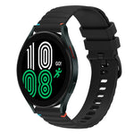Wavy Dotted Stitched 20mm Silicone Watch Band, For Samsung Galaxy Watch 5 40 / 44mm, For Samsung Galaxy Watch 5 Pro 45mm, For Samsung Galaxy Watch 4 40 / 44mm, For Samsung Galaxy Watch 4 Classic 42 / 46mm