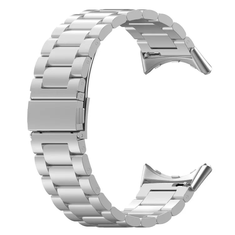 Three Beads Stainless Steel Metal Watch Band, For Google Pixel Watch 4 / Watch 3 45mm, For Google Pixel Watch 4 / 3 / 2 / 1 41mm