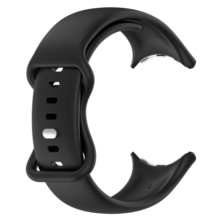 Solid Color Butterfly Buckle Silicone Watch Band, Size: S, Size: S