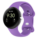 Solid Color Butterfly Buckle Silicone Watch Band, Size: S, Size: S