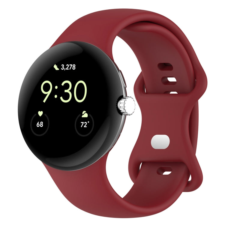 Solid Color Butterfly Buckle Silicone Watch Band, Size: S, Size: S