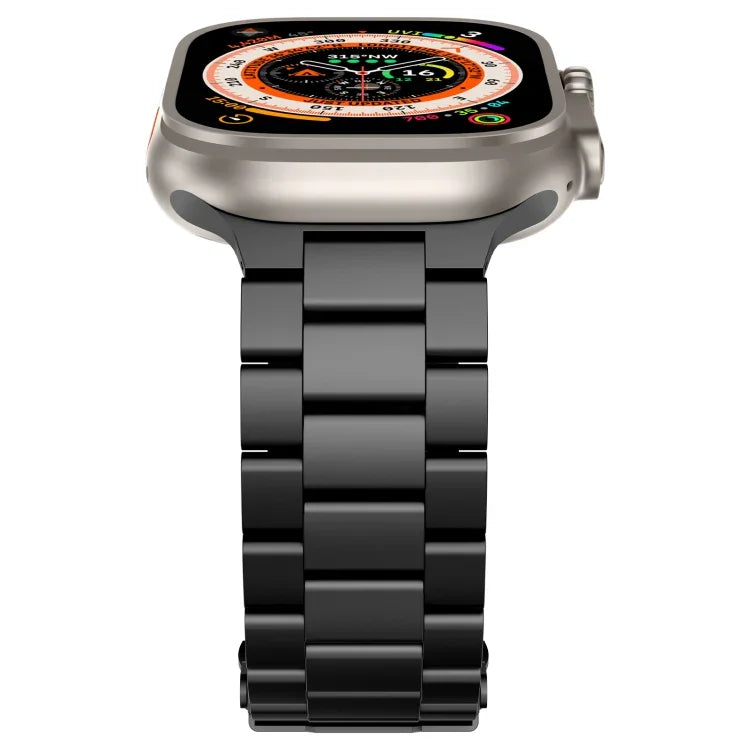 Three Beads Titanium Alloy Metal Watch Band, For Apple Watch Series 7 41mm, For Apple Watch Series 7 45mm, For Apple Watch Series 6 40mm, For Apple Watch Series 6 44mm, For Apple Watch Series 5 44mm, For Apple Watch Series 5 40mm                       ...