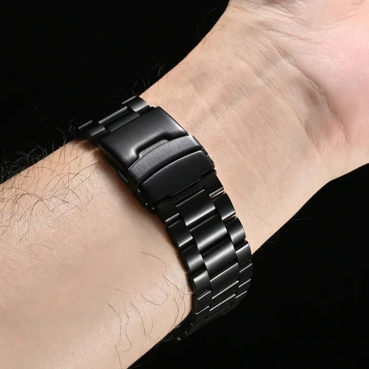 Three Beads Titanium Alloy Metal Watch Band, For Apple Watch Series 10 46mm, For Apple Watch Series 10 42mm, For Apple Watch SE 2023 44mm, For Apple Watch SE 2023 40mm, For Apple Watch Ultra 2 49mm, For Apple Watch Series 9 45mm                        ...