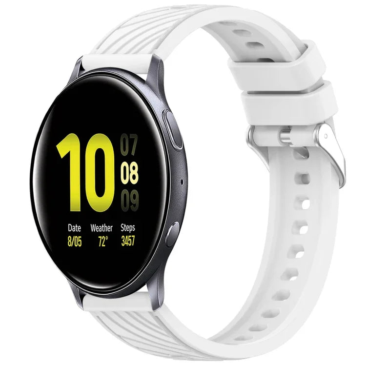 Stripe Texture Silicone 20mm Watch Band, For Samsung Galaxy Watch Active2 44mm, For Samsung Galaxy Watch Active2 40mm