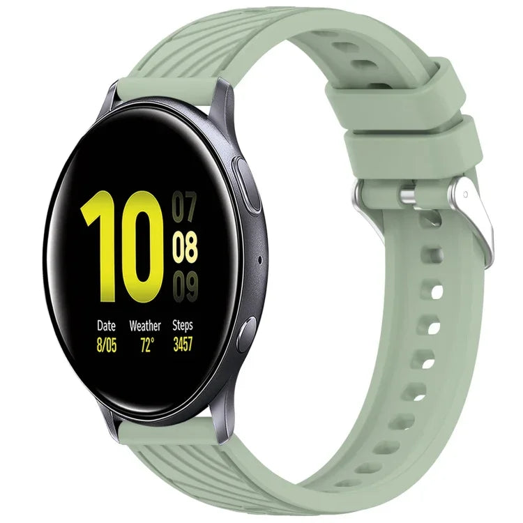 Stripe Texture Silicone 20mm Watch Band, For Samsung Galaxy Watch Active2 44mm, For Samsung Galaxy Watch Active2 40mm
