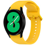 Solid Color Colorful Buckle Quick Release Silicone Watch Band, For Samsung Galaxy Watch 5 40 / 44mm, For Samsung Galaxy Watch 5 Pro, For Samsung Galaxy Watch 4 40 / 44mm, For Samsung Galaxy Watch 4 Classic 46 / 42mm