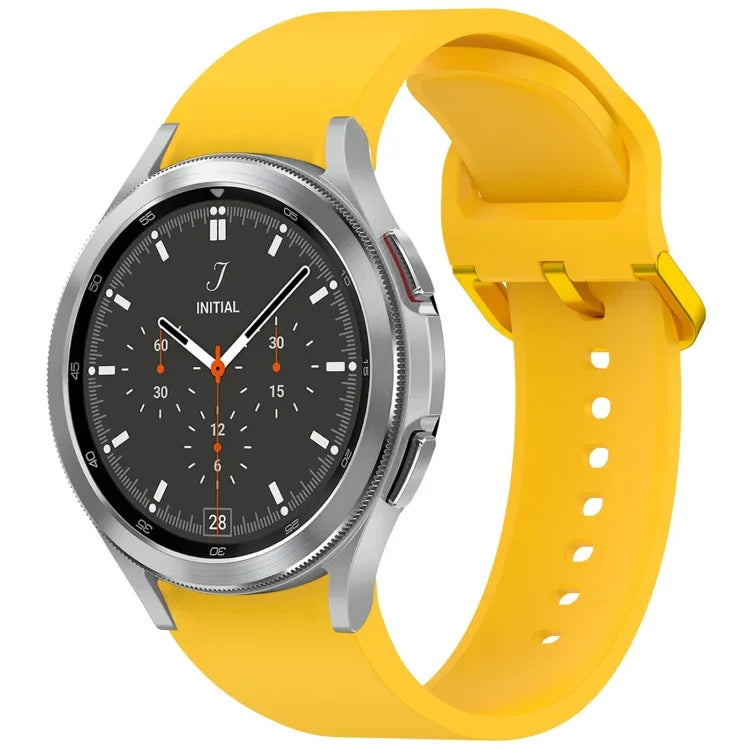 Solid Color Colorful Buckle Quick Release Silicone Watch Band, For Samsung Galaxy Watch 5 40 / 44mm, For Samsung Galaxy Watch 5 Pro, For Samsung Galaxy Watch 4 40 / 44mm, For Samsung Galaxy Watch 4 Classic 46 / 42mm