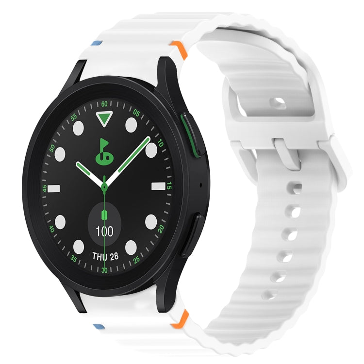 Wavy Grain Stitched Quick Release Silicone Watch Band, For Samsung Galaxy Watch 5 Golf Edition, For Samsung Galaxy Watch 5  44mm, For Samsung Galaxy Watch 5 Pro  45mm, For Samsung Galaxy Watch 5  40mm