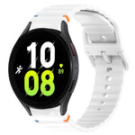 Wavy Grain Stitched Quick Release Silicone Watch Band, For Samsung Galaxy Watch 5 Golf Edition, For Samsung Galaxy Watch 5  44mm, For Samsung Galaxy Watch 5 Pro  45mm, For Samsung Galaxy Watch 5  40mm