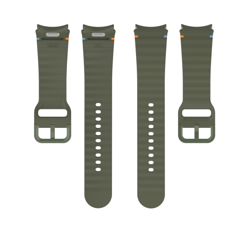 Wavy Grain Stitched Quick Release Silicone Watch Band, For Samsung Galaxy Watch 6 44mm, For Samsung Galaxy Watch 6 40mm, For Samsung Galaxy Watch 6 Classic 43mm, For Samsung Galaxy Watch 5 Pro Golf Edition