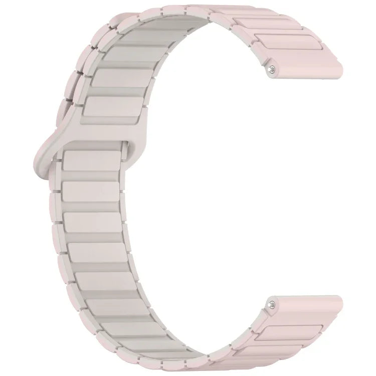 Dual Color Magnetic Buckle Silicone Watch Band, For Samsung Galaxy Watch 7 40 / 44mm