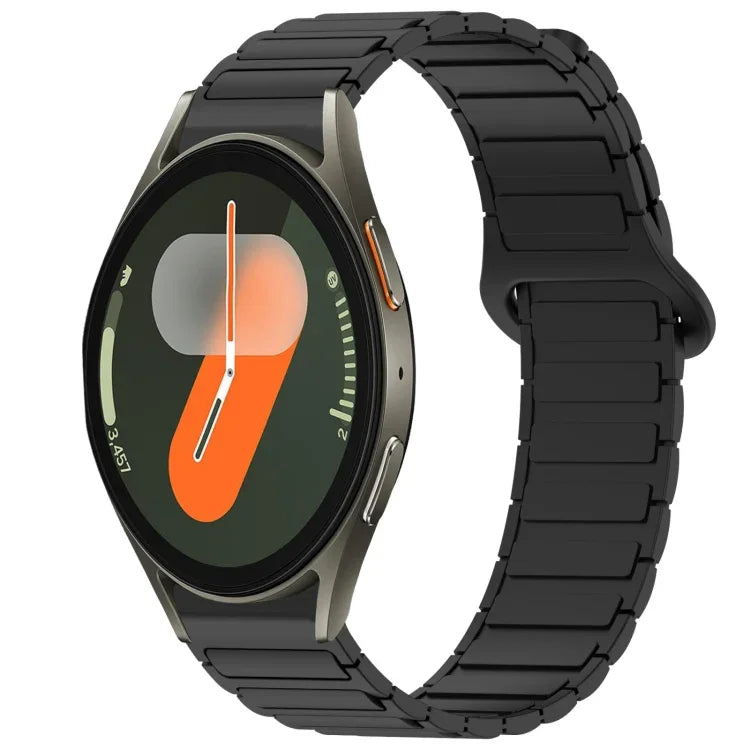 Dual Color Magnetic Buckle Silicone Watch Band, For Samsung Galaxy Watch 7 40 / 44mm