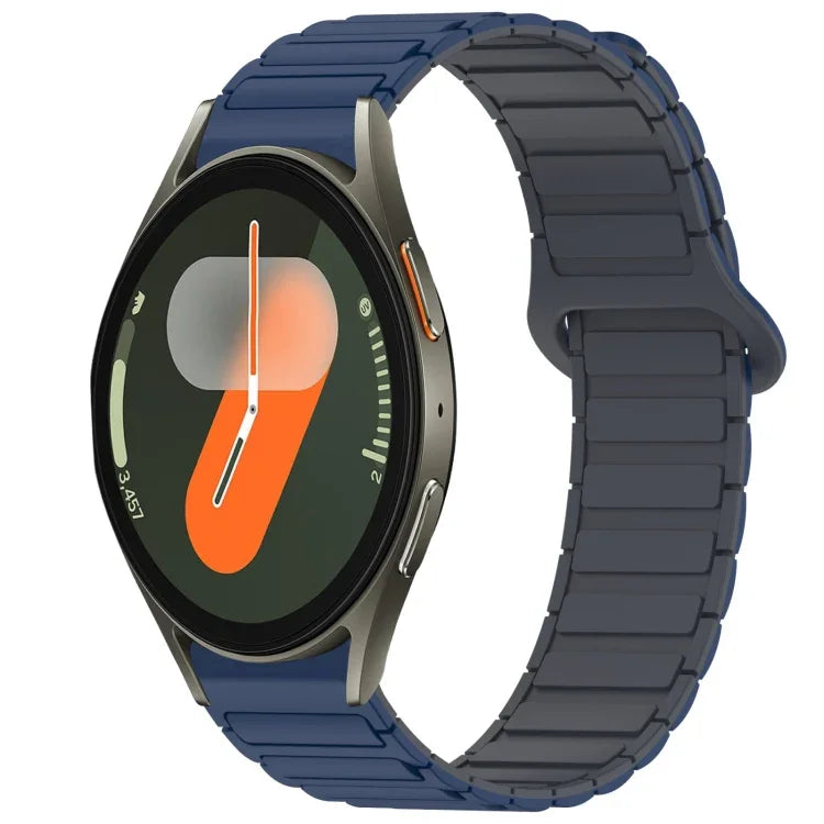 Dual Color Magnetic Buckle Silicone Watch Band, For Samsung Galaxy Watch 7 40 / 44mm