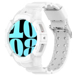 Armor Silicone Watch Band with Watch Case Set, For Samsung Galaxy Watch 7 44mm, For Samsung Galaxy Watch 7 40mm