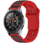 Two Color I-Shaped Silicone Watch Band, For Samsung Galaxy Watch 20mm, For Samsung Galaxy Watch 22mm