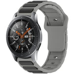Two Color I-Shaped Silicone Watch Band, For Samsung Galaxy Watch 20mm, For Samsung Galaxy Watch 22mm