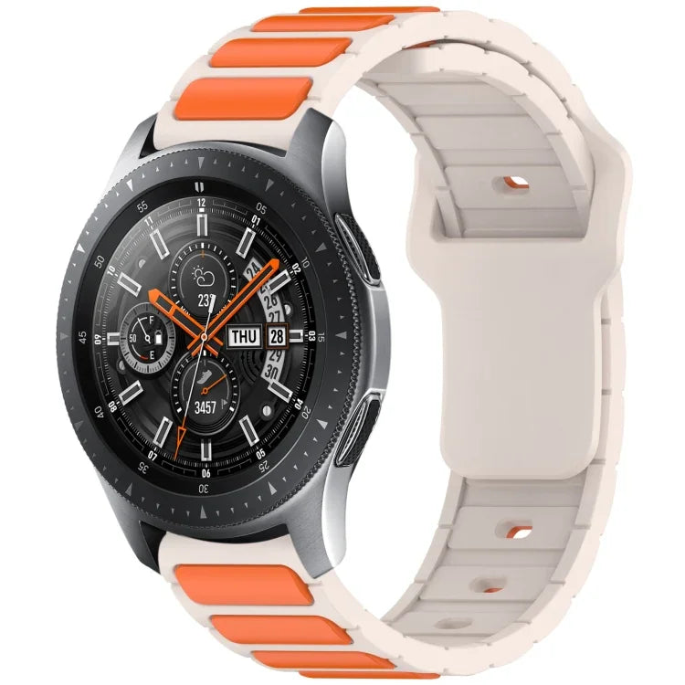 Two Color I-Shaped Silicone Watch Band, For Samsung Galaxy Watch 20mm, For Samsung Galaxy Watch 22mm