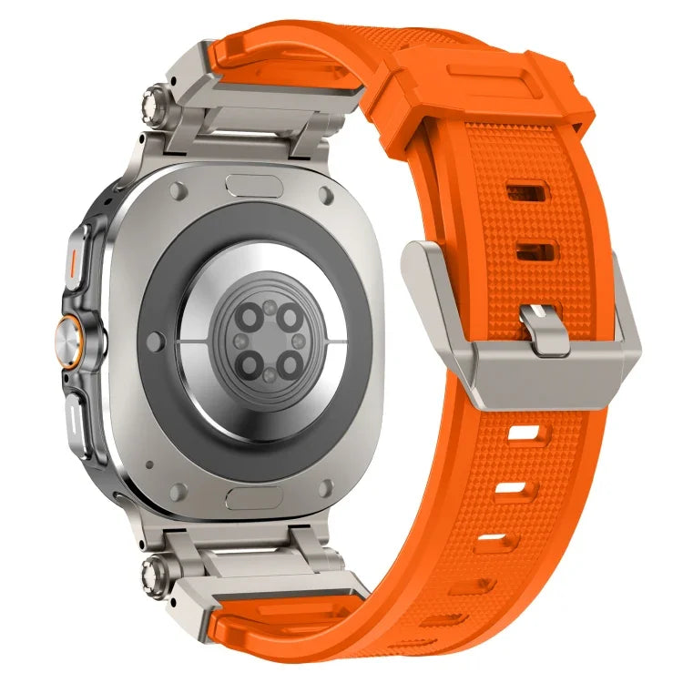 Titanium Connector Quick Release Silicone Watch Band, For Samsung Galaxy Watch Ultra 47mm / Ultra 2025