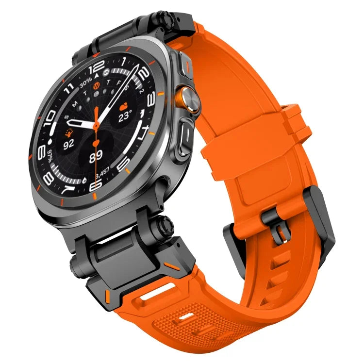 Black Connector Quick Release Silicone Watch Band, For Samsung Galaxy Watch Ultra 47mm / Ultra 2025