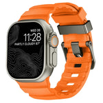 Wild Path Grey Buckle Thickened Silicone Watch Band, For Apple Watch 46mm / 49mm / 45mm / 44mm