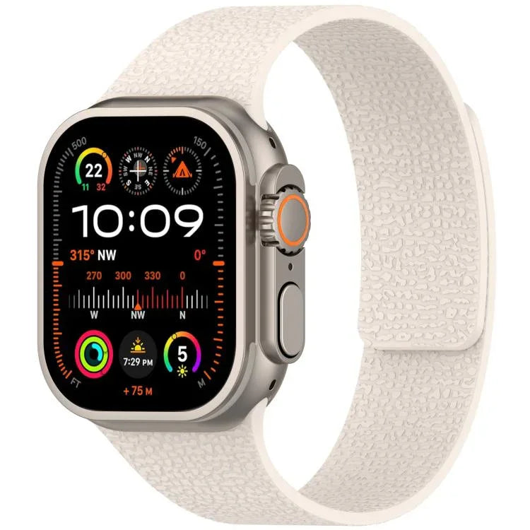 Litchi Texture Magnetic Silicone Watch Band, For Apple Watch 46mm / 49mm / 45mm / 44mm, For Apple Watch 42mm / 41mm / 40mm / 38mm
