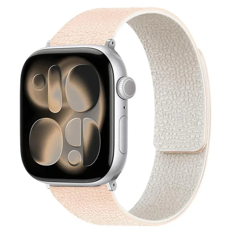 Litchi Texture Magnetic Silicone Watch Band, For Apple Watch 46mm / 49mm / 45mm / 44mm, For Apple Watch 42mm / 41mm / 40mm / 38mm