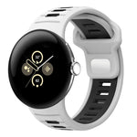 Two Color Reverse Buckle Silicone Watch Band, For Google Pixel Watch 4 / Watch 3 45mm