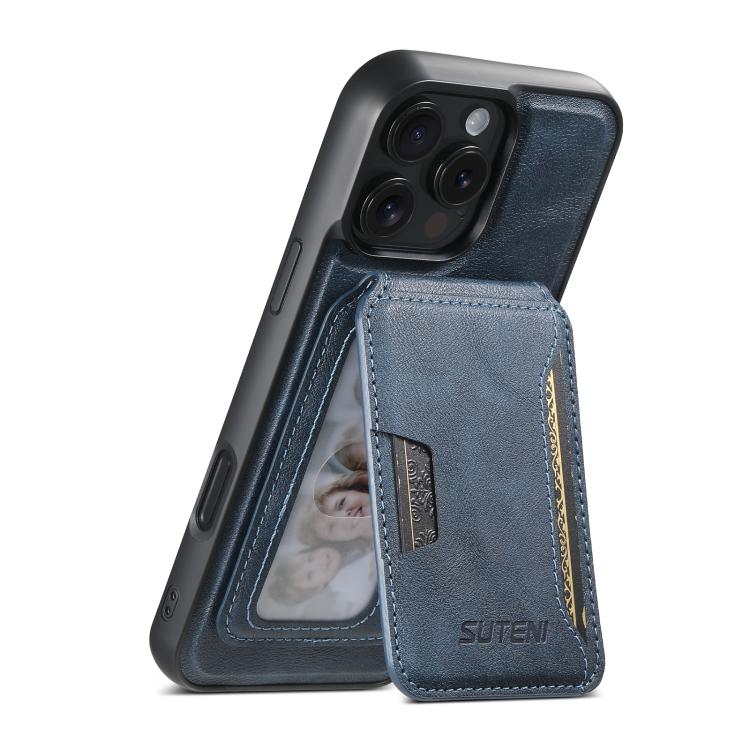 Suteni M3 Card Bag MagSafe Cowhide Texture Leather Phone Case, For iPhone 13 Pro Max, For iPhone 13 Pro, For iPhone 13, For iPhone 12, For iPhone 12 Pro Max, For iPhone 12 Pro