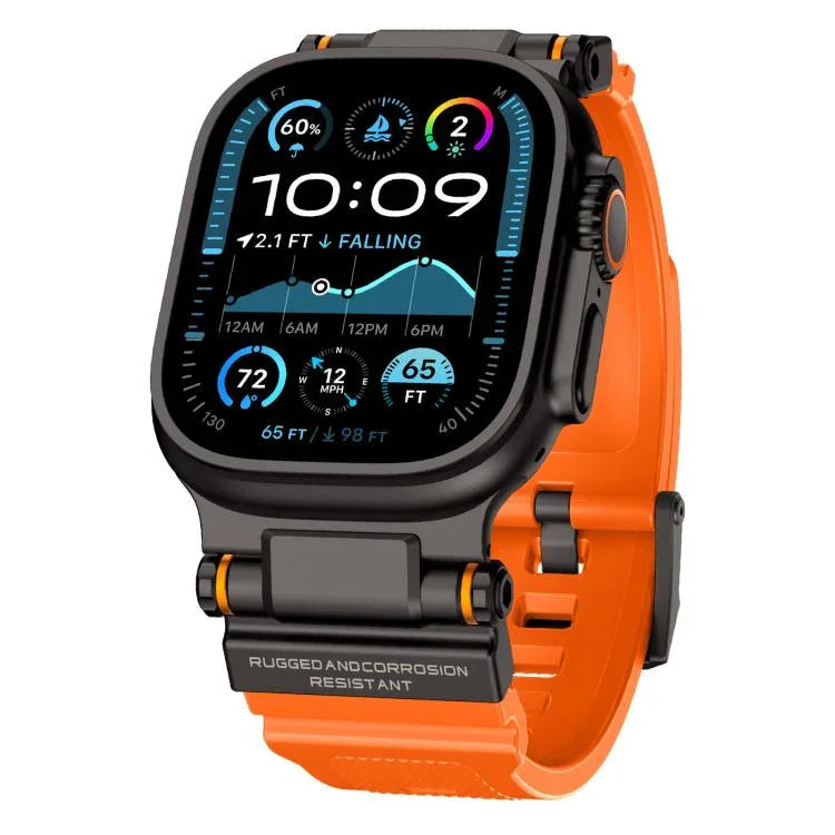 Kalebol Outdoor Explorer Metal Connector TPU Watch Band, For Apple Watch 46mm / 49mm / 45mm / 44mm