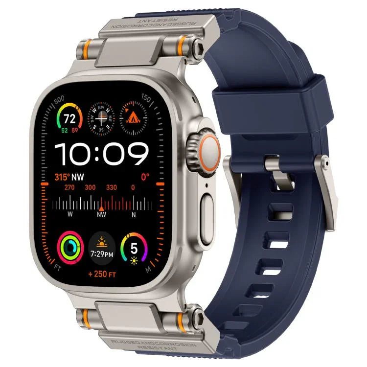 Kalebol Outdoor Explorer Metal Connector TPU Watch Band, For Apple Watch 46mm / 49mm / 45mm / 44mm