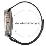 Nine-Bead Magnetic Loop Steel Watch Band, For Apple Watch 46mm / 49mm / 45mm / 44mm, For Apple Watch 42mm / 41mm / 40mm / 38mm