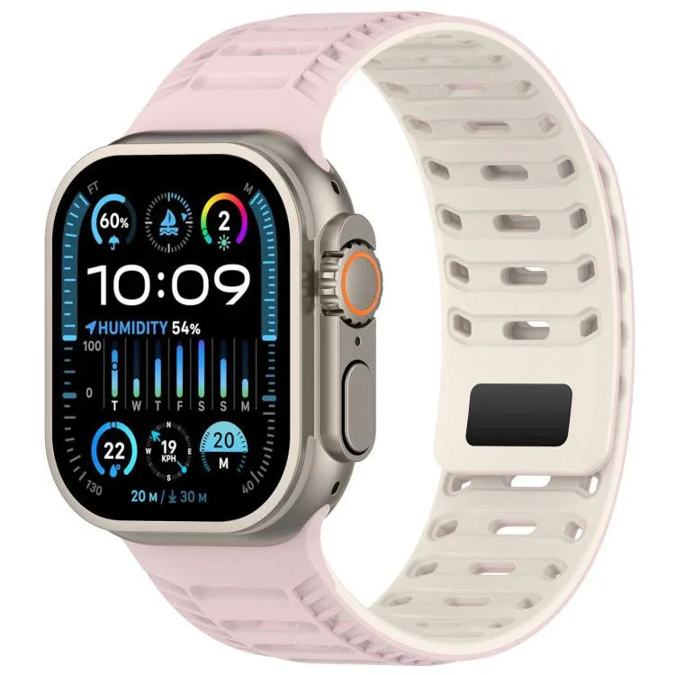 Mountain Armor Magnetic Silicone Watch Band, For Apple Watch 46mm / 49mm / 45mm / 44mm, For Apple Watch 42mm / 41mm / 40mm / 38mm