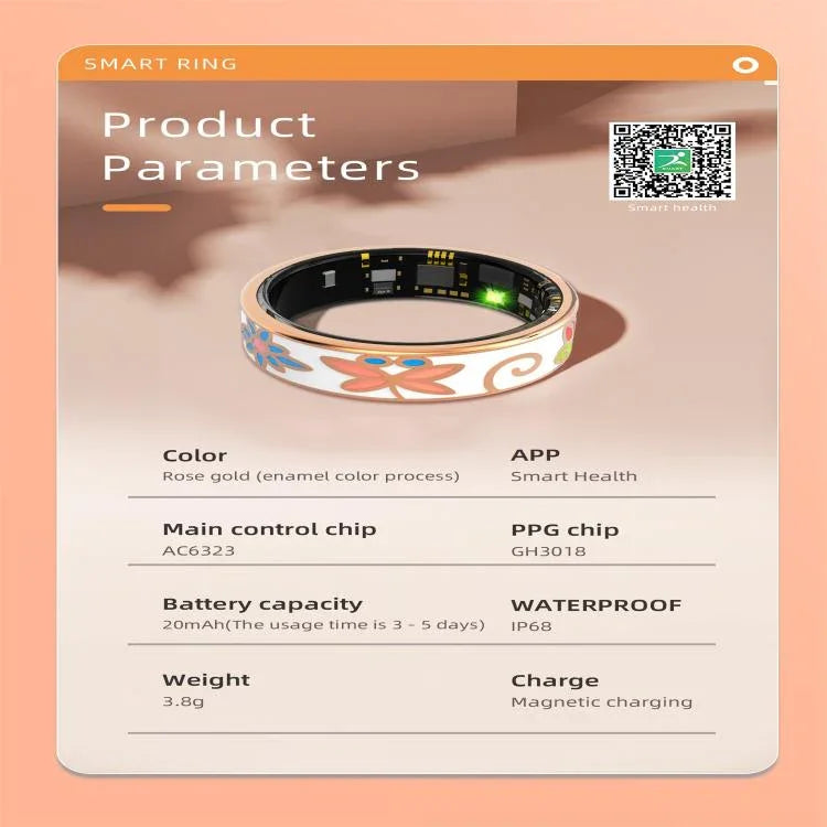 R18 SIZE 11 Smart Ring, Support Heart Rate / Blood Oxygen / Sleep / Care For Faimilies