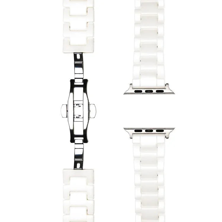 Tank Grain Ceramics Watch Band, For Apple Watch 46mm / 49mm / 45mm / 44mm, For Apple Watch 42mm / 41mm / 40mm / 38mm