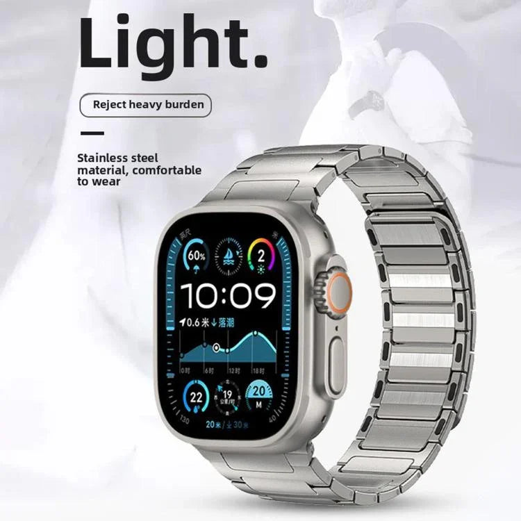 I-Beam Magnetic Stainless Steel Strap, For Apple Watch 46mm / 49mm / 45mm / 44mm, For Apple Watch 42mm / 41mm / 40mm / 38mm