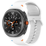For Samsung Galaxy Watch8 / Watch8 Classic Stitched Solid Color Silicone Watch Band, S, M