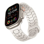 Steel Dragon Scale Magnetic Silicone Watch Band, For Apple Watch 46mm / 49mm / 45mm / 44mm