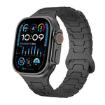 Steel Dragon Scale Magnetic Silicone Watch Band, For Apple Watch 46mm / 49mm / 45mm / 44mm