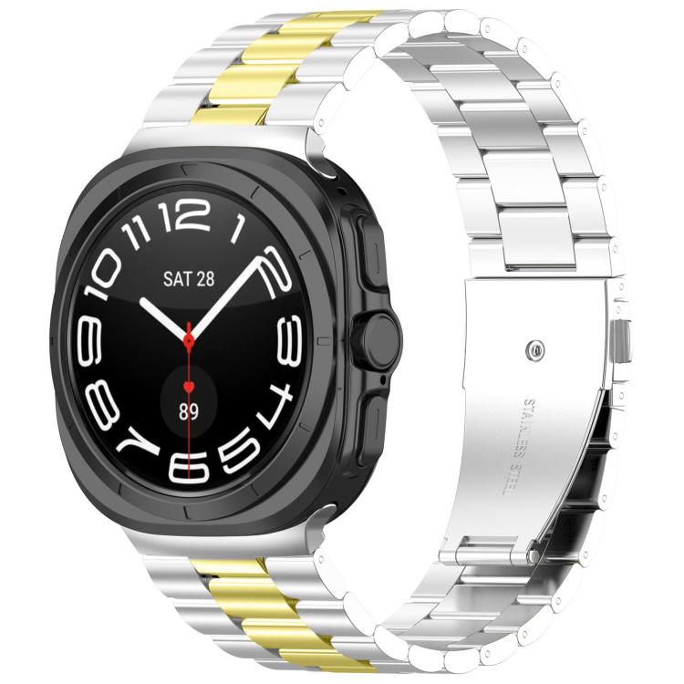 Three Beads Stainless Steel Watch Band with Removal Tool, For Samsung Galaxy Watch8 / Watch8 Classic