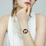 Lychee Texture Starlight Turtle Back Buckle Leather Watch Band, For Samsung Galaxy Watch 7 40 / 44mm