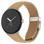 Lychee Texture Starlight Turtle Back Buckle Leather Watch Band, For Google Pixel Watch 4 / 3 / 2 / 1 41mm